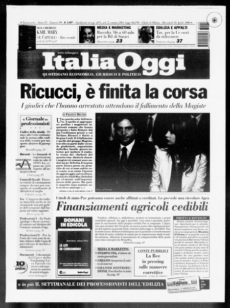 Italia oggi : quotidiano di economia finanza e politica